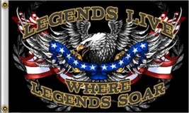 Legends Live Where Legends Soar Flag - 3x5 Ft - £15.79 GBP