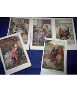 Vintage 5 Heidi Lithographs From A Book - $112.04 MXN