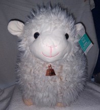 Plush CHUBBY LAMB with Bell 13&quot;L Plush New - £12.89 GBP