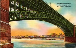 Eads Bridge Showing the Skyline St. Louis MO Postcard PC33 - £3.89 GBP