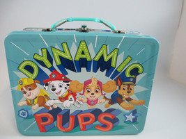 Paw Patrol Tin Box Lunch Box Carry All Dynamic Pups Blue - $7.43