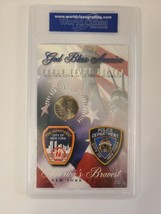 2001 New York State Quarter WCG Graded NYPD/NYFD Colorized Coin &quot;Never Forget &quot; - £7.46 GBP