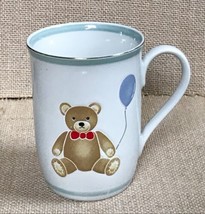 Vintage Otagiri Teddy Bear With Blue Balloon Coffee Mug Cup - £5.42 GBP