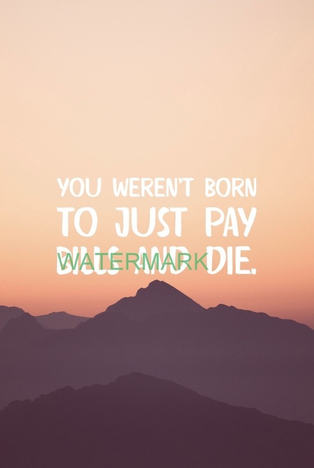 YOU WERE NOT BORN TO JUST PAY BILLS AND DIE INSPIRATIONAL PUBLICITY PHOTO - $9.67