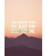 YOU WERE NOT BORN TO JUST PAY BILLS AND DIE INSPIRATIONAL PUBLICITY PHOTO - $177.65 MXN