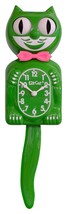 Kit-Cat Klock Green Hot Pink Bow Tie and Green Tail Clock - $1,715.71 MXN