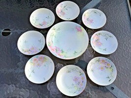 GERMANY HAND PAINTED 9 PIECE BERRY SET PASTEL COLORS - $84.15