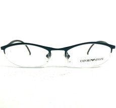 Emporio Armani 191 1013 Eyeglasses Frames Shiny Blue Oval Half Rim 52-19... - £73.36 GBP