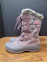 The North Face Womens Nuptse Purna Purple Gray Snow Boots Size 7 Waterpr... - $37.95