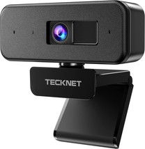 1080p Webcam with Microphone Privacy Cover Streaming Camera 30fps USB Computer C - £32.15 GBP