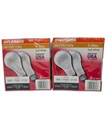 4 pk Sylvania 50/100/150 Watt 3-Way Soft White A-21 Light Bulbs, SEE DES... - £17.75 GBP