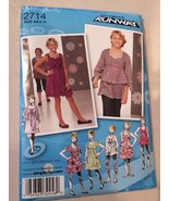 Girls Dress or Tunic with Sleeve and Skirt Variations Simplicity 2714 Si... - $4.83