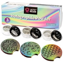 Holographic Powder, Chrome Pearl Pigment Powder For Epoxy Resin/Nails, Rainbow H - £22.37 GBP