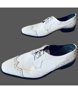 Stacy Adams White Leather Dress Shoes Size 11 Men’s Classic Formal Oxfords - $24.74