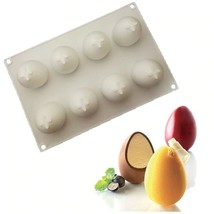 8 Holes Egg Shape Silicone Cake Mould DIY 3D Oval Mold Cupcake Cookie Mu... - £14.22 GBP