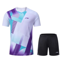 New Li Ning Men&#39;s Sportswear Top Tennis Apparel Badminton Set T-shirt and Shorts - £27.27 GBP