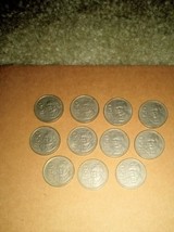 Lot of 11 1985 Benito Juarez 50 Pesos Circulated Coins - $23.99