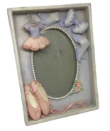 Photo Picture Frame Ballet Dance Pink Lavender Girl Dress Pearls Ribbon ... - £19.59 GBP