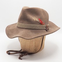 Vintage Dorfman Pacific Wool Felt Brimmed Hat Small Size 7 / 7-1/8 - £42.52 GBP