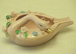 Fleetwood Swan Ashtray Pink Porcelain Vintage MCM - £15.65 GBP