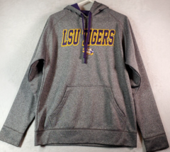 NCAA LSU Tigers Champion Hoodie Football Unisex Size Medium Gray Long Sleeve EUC - £18.33 GBP
