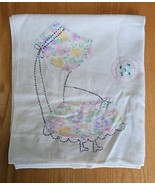 Vintage Flour Sack Kitchen Towel 36 X 40in Stick Figure Sun Bonnet Sue - $18.84 CAD