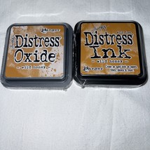 Tim Holtz NIP Wild Honey Distress Ink &amp; Distress Oxide Ink Set 3x3 2 Pcs - $14.99