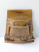 Vintage 940644 45447 Craftsman All Purpose Tool Belt Pouch Heavy Duty Leather - £15.91 GBP