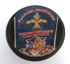 FLORIDA PANTHERS COMMEMORATIVE PUCK BOSTON MKT L/ED 1996 EASTERN CONF CH... - £54.86 GBP