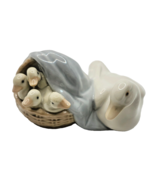 Lladro #4895 &quot;Ducklings&quot; Mother Duck w/ her Babies in a Basket Figurine ... - £23.36 GBP