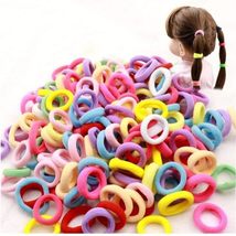 Zintalic Small Mini Rubber Bands Hair Ties for Girls Pack Of 100 Mix Color Bands - £6.38 GBP