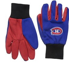 NHL Montreal Canadiens Colored Palm Utility Gloves Blue w/ Red Palm by FOCO - £7.09 GBP