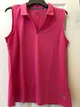 NWT Ladies PUMA Bright Carnation Pink Sleeveless Golf Shirt - size XL - £26.22 GBP
