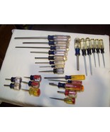 Lot of Vintage Sears / Craftsman USA Clear Handle Screwdriver and other ... - $49.49
