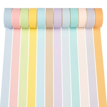 Pastal Colors Washi Tape Set 12 Rolls Macaron Decorative Tapes Adhesive ... - $15.19