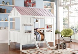 Pink and White Full Bed Frame - $33,042.74 MXN