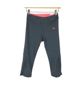 NWT Womens Size Small Adidas Gray and Pink 3/4 Capri Stretch Yoga Leggings - £19.55 GBP