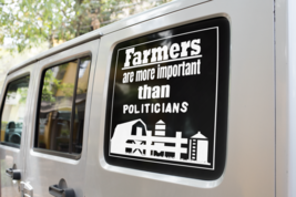 Farmers are more important than Politicians vinyl decal sticker - £9.81 GBP+