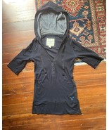 AE Women&#39;s Henley Tshirt hoodie Black S/P EUC  - €18,96 EUR