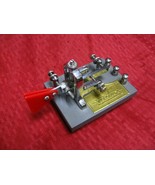 Vibroplex Telegraph Key red Triangle Paddle S/N 70027 morse code ham keyer - $278.05 CAD