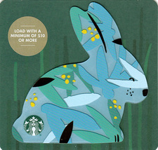 Starbucks 2019 Blue Easter Bunny Collectible Gift Card New No Value - £2.38 GBP