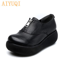 High Heel Genuine Leather Shoes Women New Women&#39;s Shoes Platform wedge Casual vi - £73.43 GBP