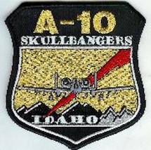 4&quot; USAF AIR FORCE A-10 190 FS SKULLBANGERS BOISE IDAHO EMBROIDERED JACKE... - £22.79 GBP