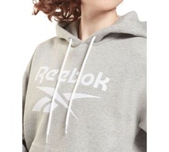 Reebok Womens Fleece Hoodie Color Grey Size Small - £42.67 GBP