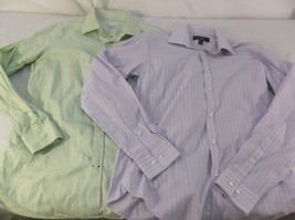 BUNDLE 2 QTY Men&#39;s Dress Shirt Banana Republic &amp; Nicole Miller MEDIUM 15.5 - £11.12 GBP