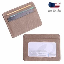 Slim Men Women Leather Wallet Business Credit Card Holder ID holder Thin... - $5.92+