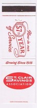 Matchbook Cover St Clair Savings Association Ohio - £0.74 GBP