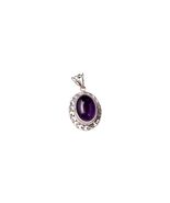 Sterling Silver Pendant Necklace Natural Amethyst Jewelry PS-1001 - $130.21