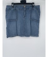 EXCELLENT WOMENS SONOMA DISTRESSED BLUE JEAN DENIM SKORT  SIZE 16 - €10,27 EUR
