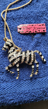 New Betsey Johnson Necklace Horse Black White Rhinestone Collectible Decorative - £11.87 GBP